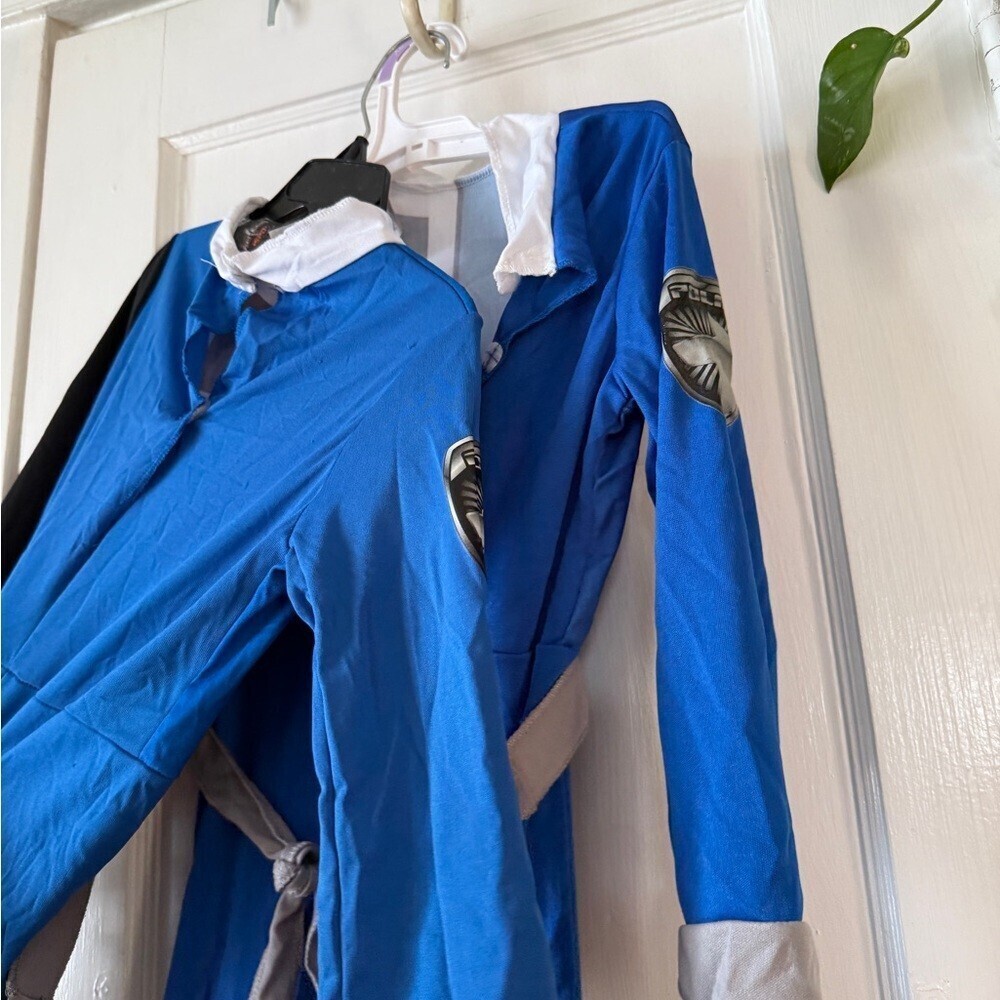 Power Ranger Blue and Black Kids Costume - Picture 11 of 11